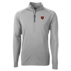 Chicago Bears Cutter & Buck Big & Tall Adapt Eco DryTec Raglan Quarter-Zip Jacket Gray - NFL