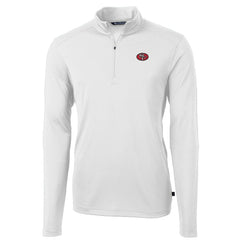 San Francisco 49ers Cutter & Buck Big & Tall Virtue Eco Pique Quarter-Zip Jacket White - NFL