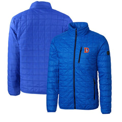Denver Broncos Cutter & Buck Big & Tall Rainier PrimaLoft Eco Insulated Full-Zip Puffer Jacket Royal - NFL