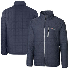 New England Patriots Cutter & Buck Big & Tall Rainier PrimaLoft Eco Insulated Full-Zip Hoodie Puffer Jacket Navy - NFL