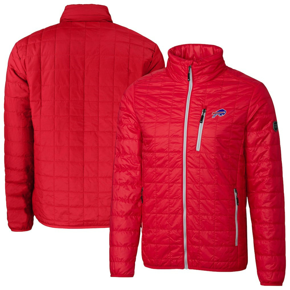 Buffalo Bills Cutter & Buck Big & Tall Rainier PrimaLoft Eco Insulated Full-Zip Hoodie Puffer Jacket Red - NFL