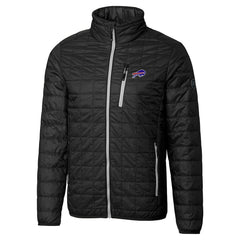 Buffalo Bills Cutter & Buck Big & Tall Rainier PrimaLoft Eco Insulated Full-Zip Hoodie Puffer Jacket Black - NFL