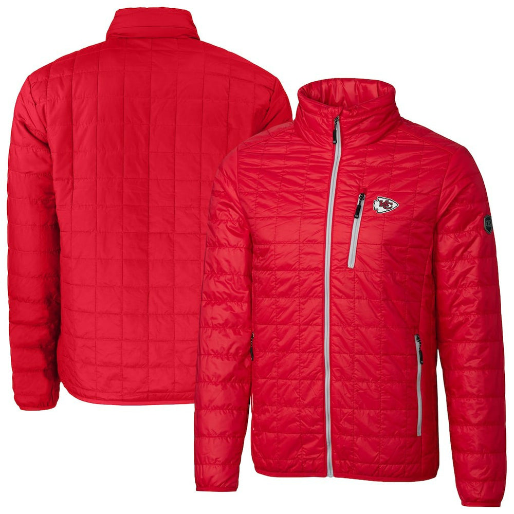 Kansas City Chiefs Cutter & Buck Big & Tall Rainier PrimaLoft Eco Insulated Full-Zip Hoodie Puffer Jacket Red - NFL