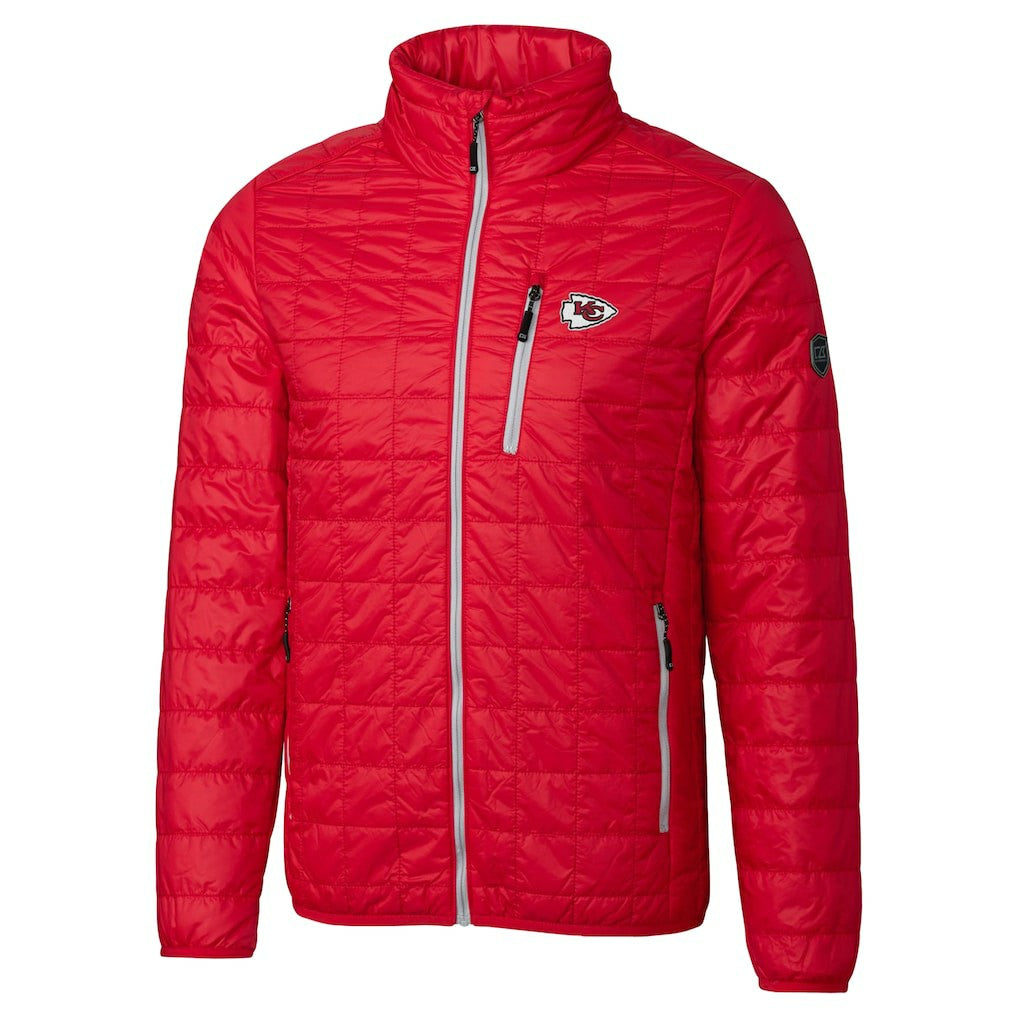 Kansas City Chiefs Cutter & Buck Big & Tall Rainier PrimaLoft Eco Insulated Full-Zip Hoodie Puffer Jacket Red - NFL