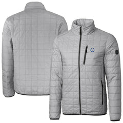 Indianapolis Colts Cutter & Buck Big & Tall Rainier PrimaLoft Eco Insulated Full-Zip Hoodie Puffer Jacket Gray - NFL