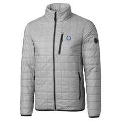 Indianapolis Colts Cutter & Buck Big & Tall Rainier PrimaLoft Eco Insulated Full-Zip Hoodie Puffer Jacket Gray - NFL