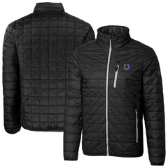 Indianapolis Colts Cutter & Buck Big & Tall Rainier PrimaLoft Eco Insulated Full-Zip Hoodie Puffer Jacket Black - NFL