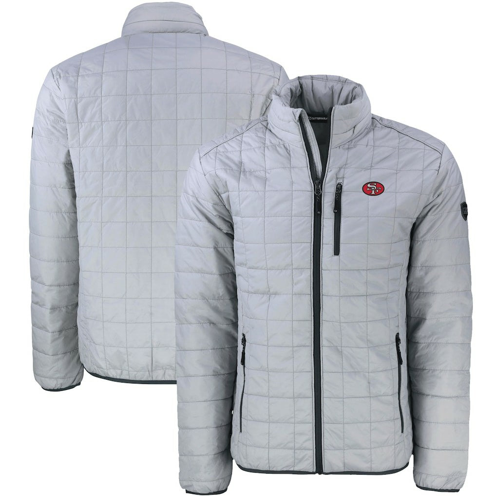 San Francisco 49ers Cutter & Buck Big & Tall Rainier PrimaLoft Eco Insulated Full-Zip Puffer Jacket Gray - NFL
