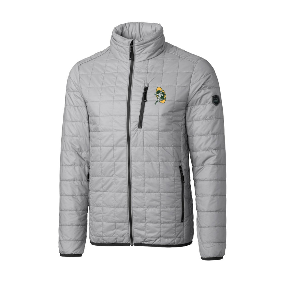 Green Bay Packers Cutter & Buck Big & Tall Rainier PrimaLoft Eco Insulated Full-Zip Puffer Jacket Gray - NFL