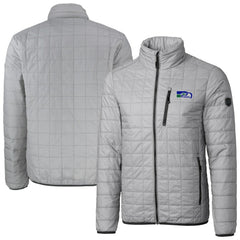 Seattle Seahawks Cutter & Buck Big & Tall Rainier PrimaLoft Eco Insulated Full-Zip Puffer Jacket Gray - NFL