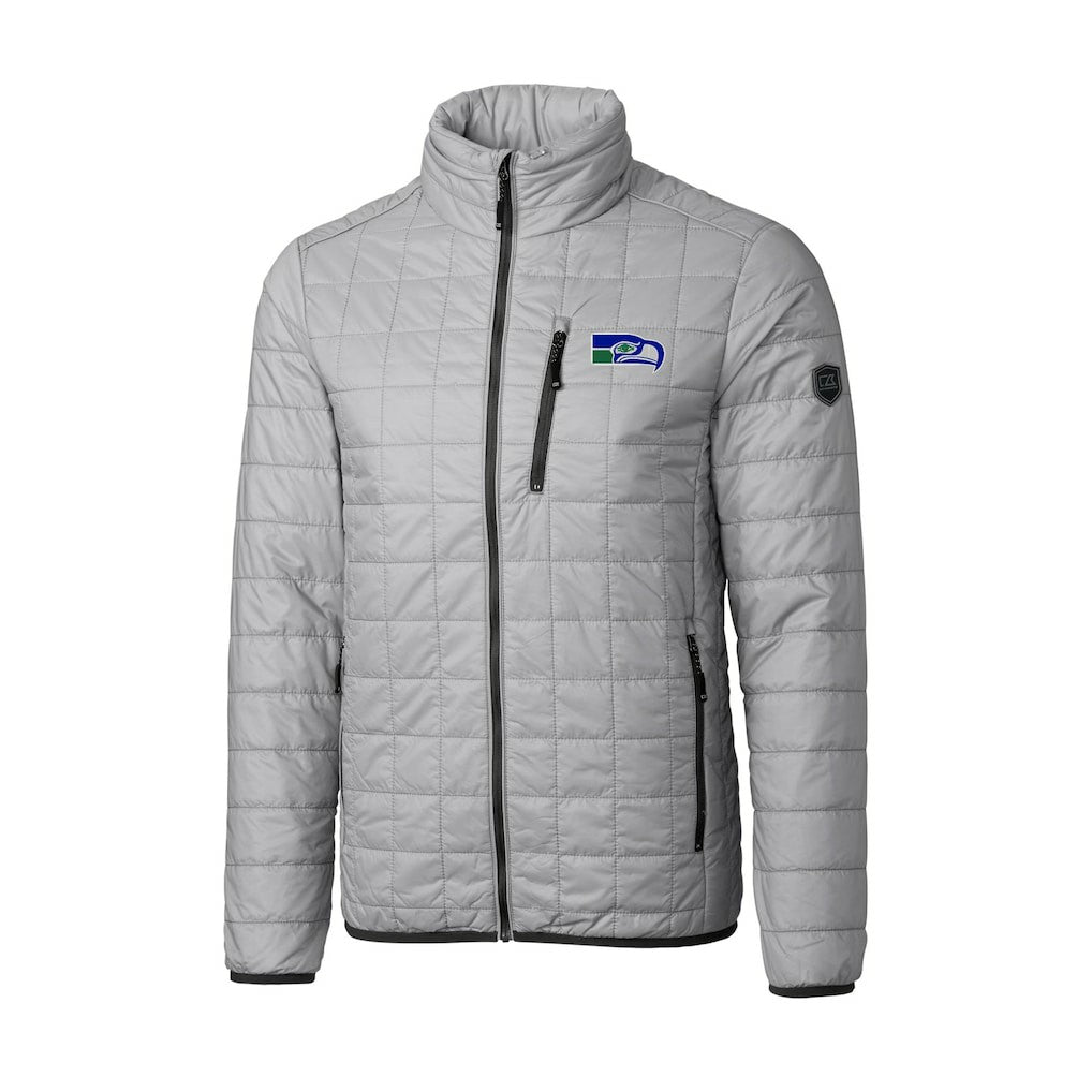 Seattle Seahawks Cutter & Buck Big & Tall Rainier PrimaLoft Eco Insulated Full-Zip Puffer Jacket Gray - NFL