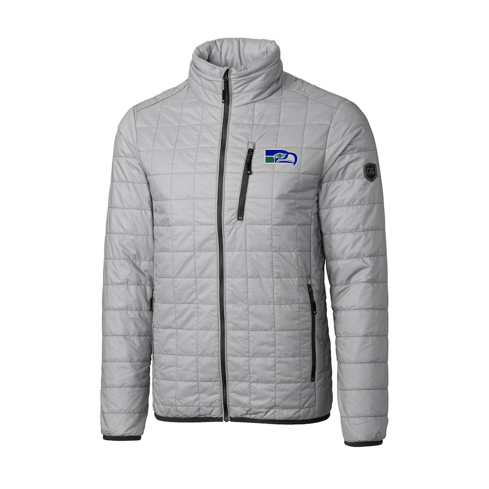 Seattle Seahawks Cutter & Buck Big & Tall Rainier PrimaLoft Eco Insulated Full-Zip Puffer Jacket Gray - NFL