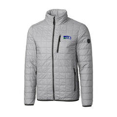 Seattle Seahawks Cutter & Buck Big & Tall Rainier PrimaLoft Eco Insulated Full-Zip Puffer Jacket Gray - NFL