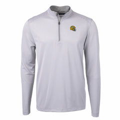 Green Bay Packers Cutter & Buck Big & Tall Virtue Eco Pique Micro Stripe Tri-Blend Quarter-Zip Jacket Gray - NFL