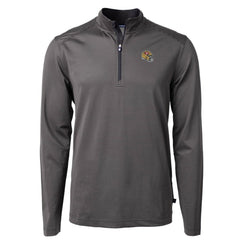 San Francisco 49ers Cutter & Buck Big & Tall Virtue Eco Pique Micro Stripe Tri-Blend Quarter-Zip Jacket Black - NFL