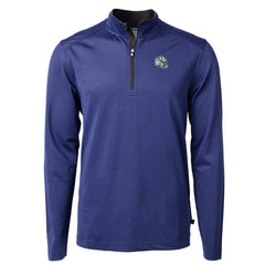 Indianapolis Colts Cutter & Buck Big & Tall Virtue Eco Pique Micro Stripe Tri-Blend Quarter-Zip Jacket Royal - NFL