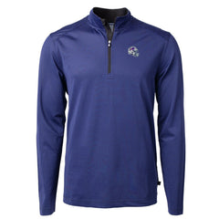 Buffalo Bills Cutter & Buck Big & Tall Virtue Eco Pique Micro Stripe Tri-Blend Quarter-Zip Jacket Royal - NFL