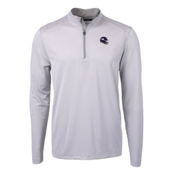 Minnesota Vikings Cutter & Buck Big & Tall Virtue Eco Pique Micro Stripe Tri-Blend Quarter-Zip Jacket Gray - NFL