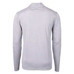 Buffalo Bills Cutter & Buck Big & Tall Virtue Eco Pique Micro Stripe Tri-Blend Quarter-Zip Jacket Gray - NFL