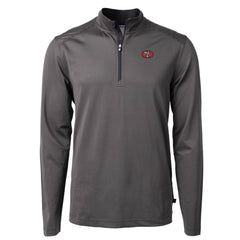 San Francisco 49ers Cutter & Buck Big & Tall Virtue Eco Pique Micro Stripe Tri-Blend Quarter-Zip Jacket Black - NFL