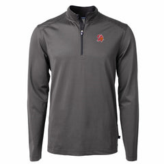 Tampa Bay Buccaneers Cutter & Buck Big & Tall Virtue Eco Pique Micro Stripe Tri-Blend Quarter-Zip Jacket Black - NFL