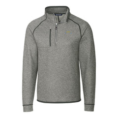 Los Angeles Chargers Cutter & Buck Big & Tall Mainsail Sweater-Knit Raglan Half-Zip Jacket Heather Gray - NFL