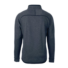 New England Patriots Cutter & Buck Big & Tall Mainsail Sweater-Knit Half-Zip Jacket Heather Navy - NFL