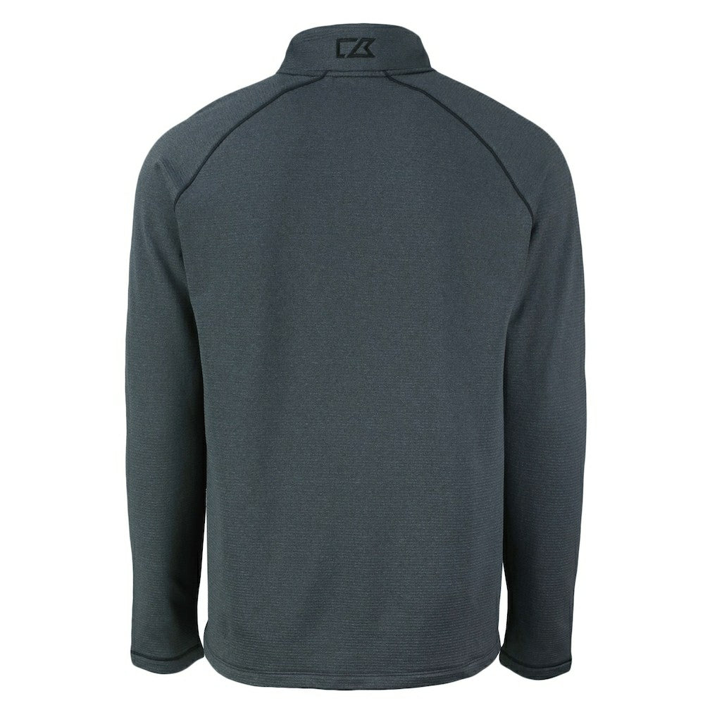 Baltimore Ravens Cutter & Buck Peshastin Eco Fleece Tri-Blend Raglan Recycled Quarter-Zip Jacket Heather Black - NFL