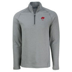 Buffalo Bills Cutter & Buck Peshastin Eco Fleece Tri-Blend Raglan Recycled Quarter-Zip Jacket Heather Gray - NFL