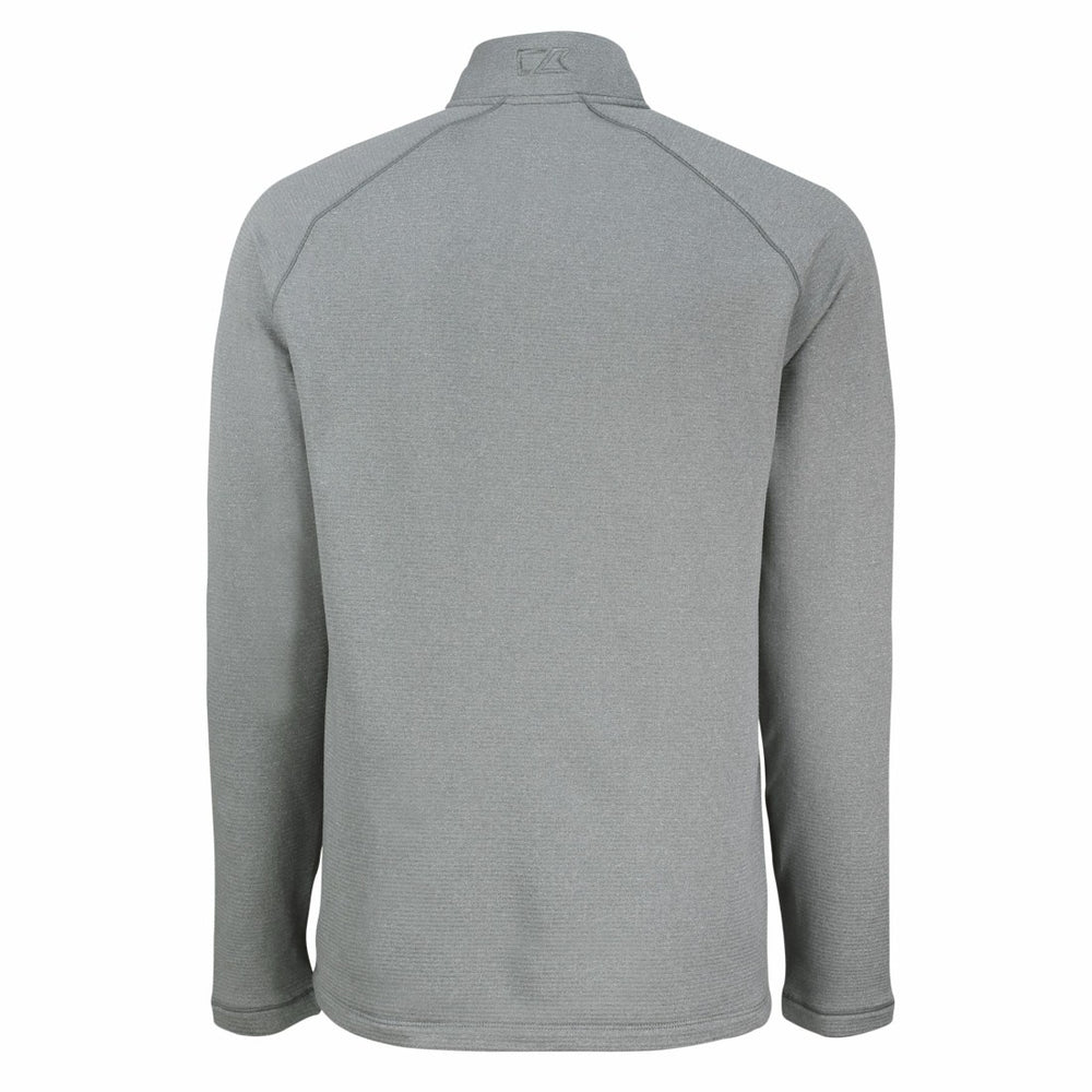 Detroit Lions Cutter & Buck Peshastin Eco Fleece Tri-Blend Raglan Recycled Quarter-Zip Jacket Heather Gray - NFL