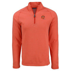 Cincinnati Bengals Cutter & Buck Peshastin Eco Fleece Tri-Blend Raglan Recycled Quarter-Zip Jacket Heather Orange - NFL