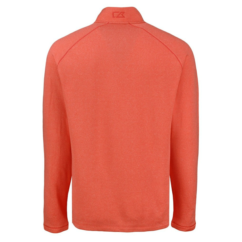 Cincinnati Bengals Cutter & Buck Peshastin Eco Fleece Tri-Blend Raglan Recycled Quarter-Zip Jacket Heather Orange - NFL