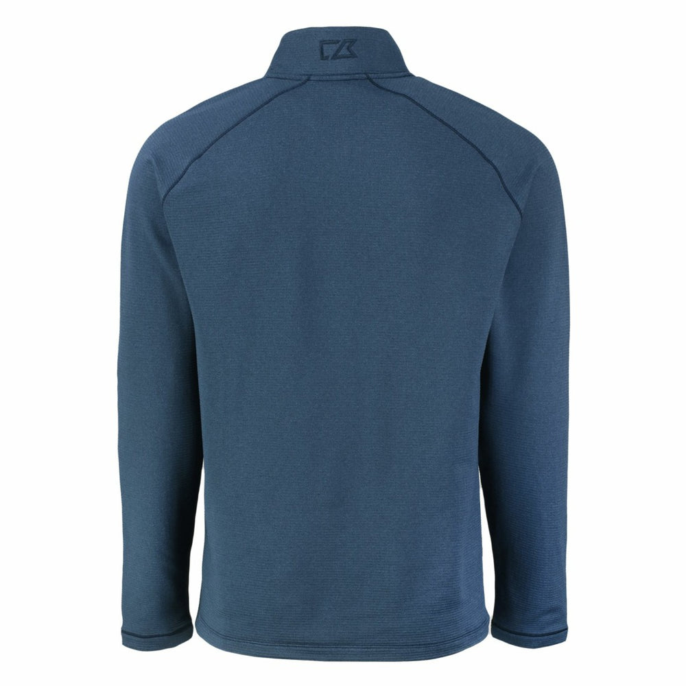 Detroit Lions Cutter & Buck Peshastin Eco Fleece Tri-Blend Raglan Recycled Quarter-Zip Jacket Heather Navy - NFL