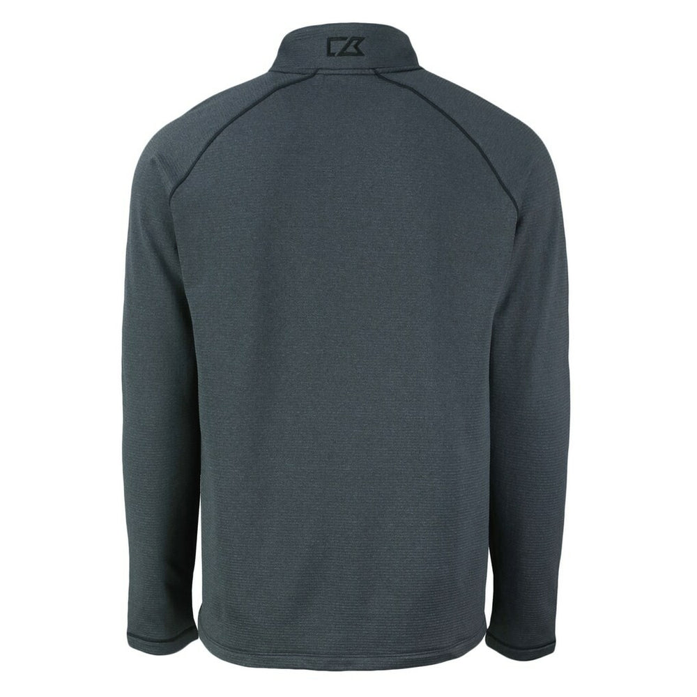 Green Bay Packers Cutter & Buck Peshastin Eco Fleece Tri-Blend Raglan Recycled Quarter-Zip Jacket Heather Black - NFL