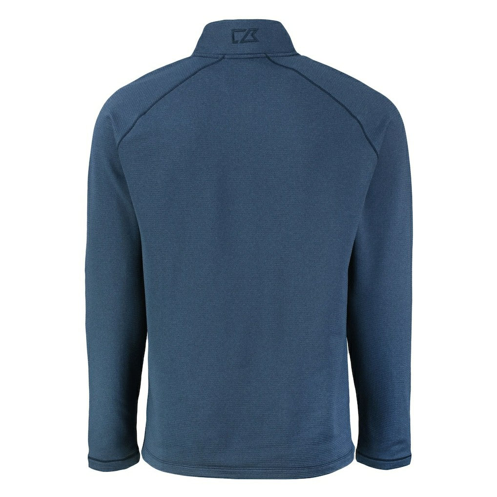 Miami Dolphins Cutter & Buck Peshastin Eco Fleece Tri-Blend Raglan Recycled Quarter-Zip Jacket Heather Navy - NFL