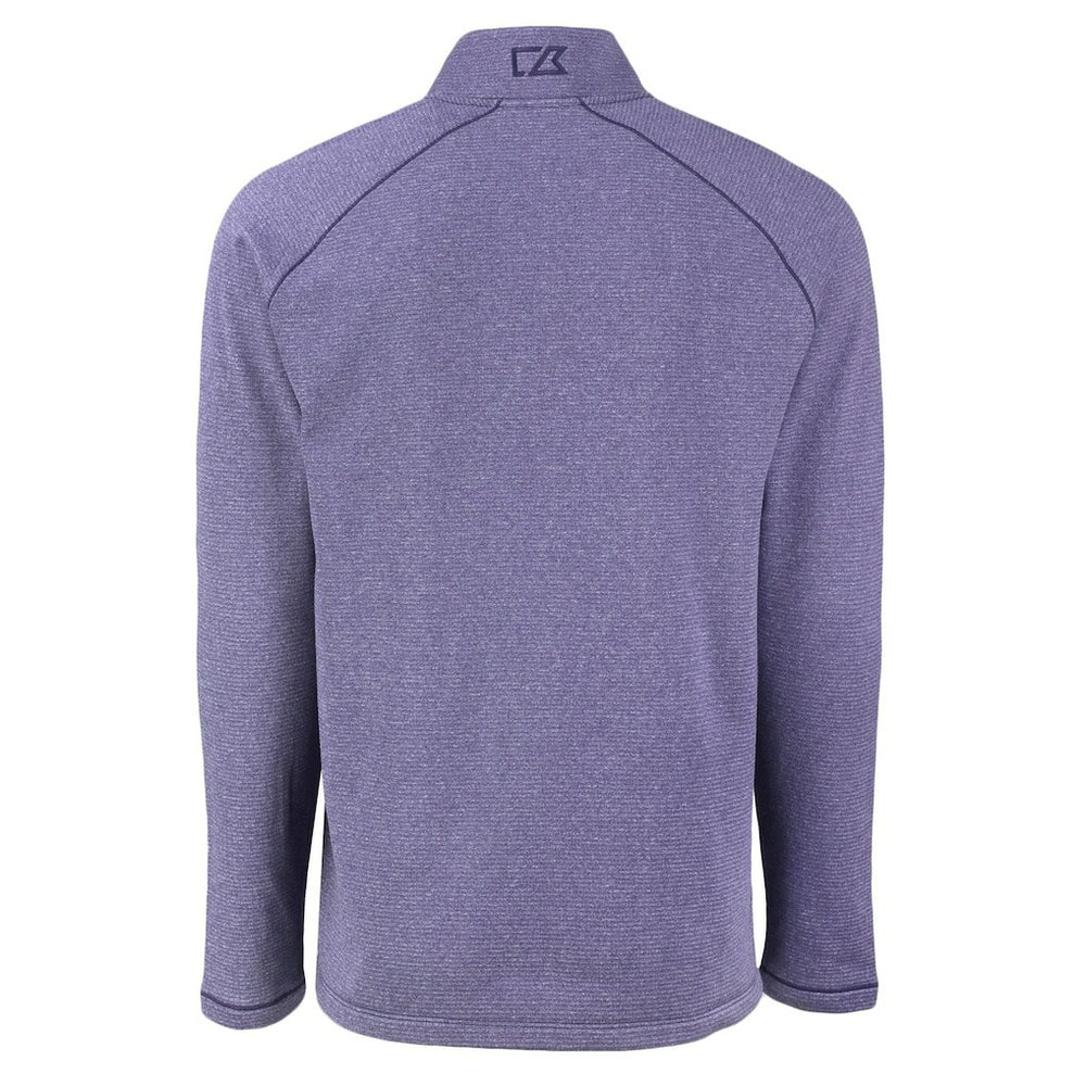 Minnesota Vikings Cutter & Buck Peshastin Eco Fleece Tri-Blend Raglan Recycled Quarter-Zip Jacket Heather Purple - NFL