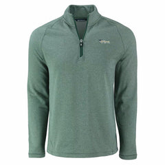 New York Jets Cutter & Buck Peshastin Eco Fleece Recycled Half-Zip Top Heather Green - NFL