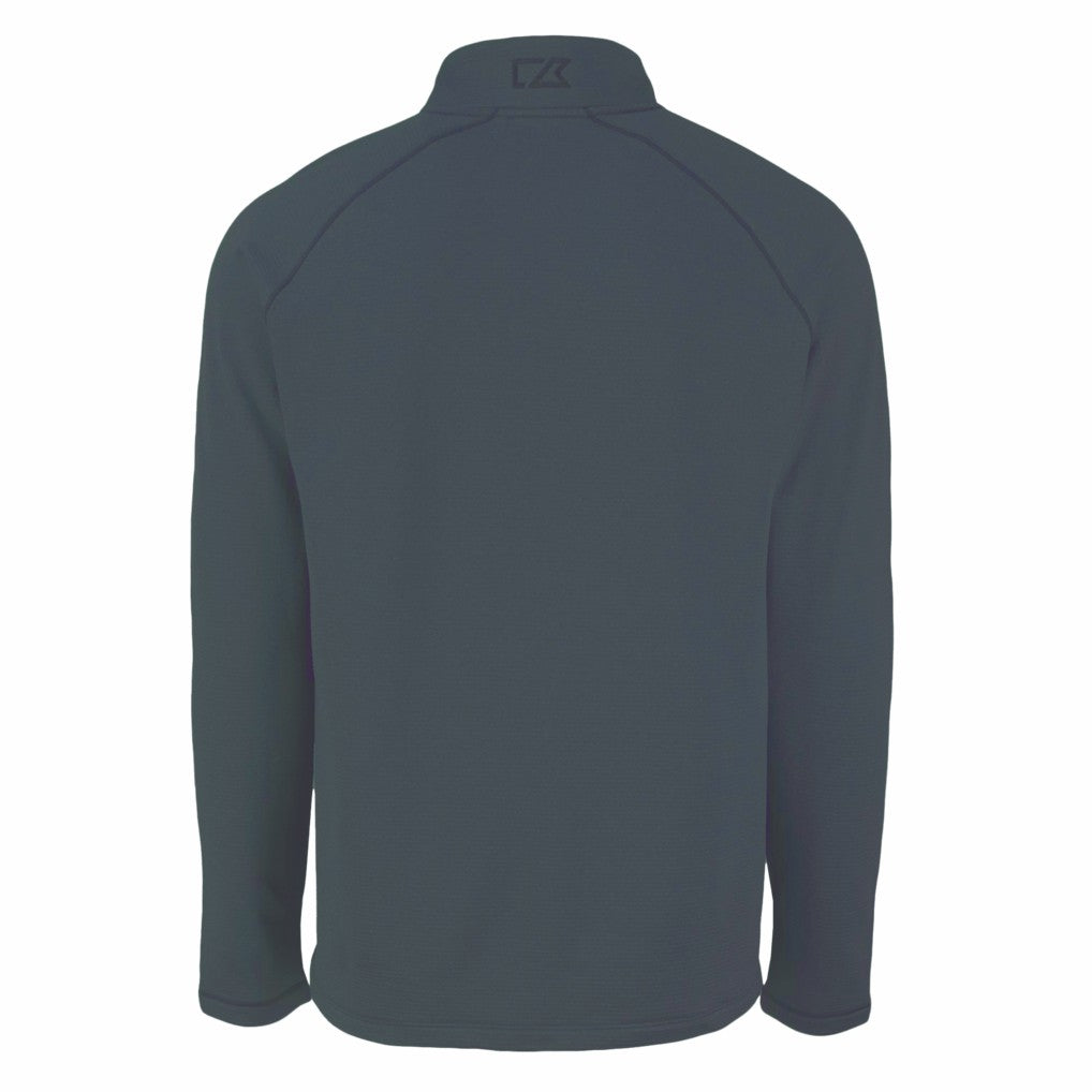 New York Jets Cutter & Buck Peshastin Eco Fleece Recycled Half-Zip Top Heather Black - NFL