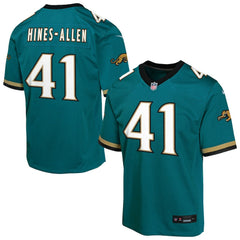 Josh Hines-Allen Jacksonville Jaguars Youth Alternate 2 Prowler Throwback Game Jersey Teal - Nike