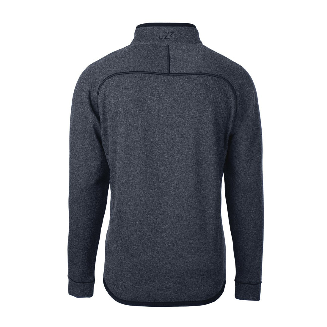 Detroit Lions Cutter & Buck Big & Tall Mainsail Sweater-Knit Raglan Half-Zip Jacket Heather Navy - NFL