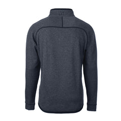Detroit Lions Cutter & Buck Big & Tall Mainsail Sweater-Knit Raglan Half-Zip Jacket Heather Navy - NFL