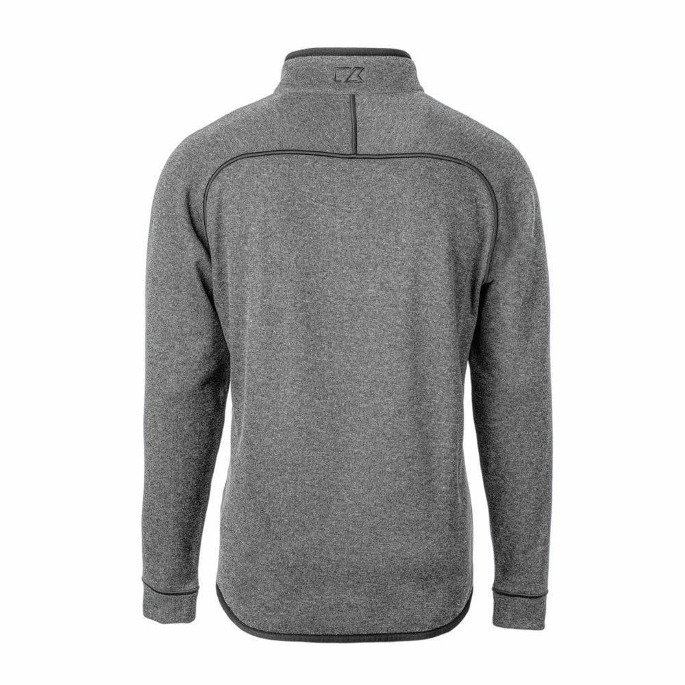 Philadelphia Eagles Cutter & Buck Big & Tall Mainsail Sweater-Knit Raglan Half-Zip Jacket Heather Gray - NFL