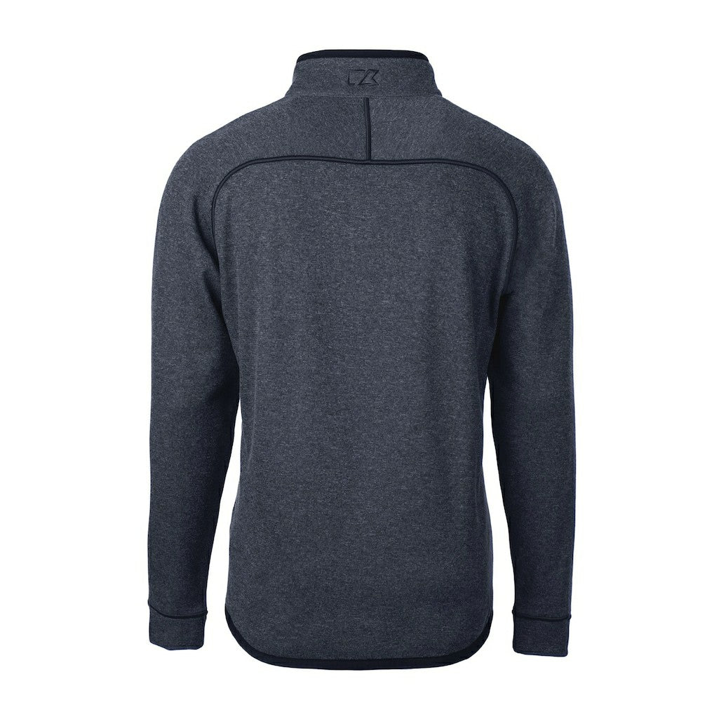 Los Angeles Chargers Cutter & Buck Big & Tall Mainsail Sweater-Knit Raglan Half-Zip Jacket Heather Navy - NFL