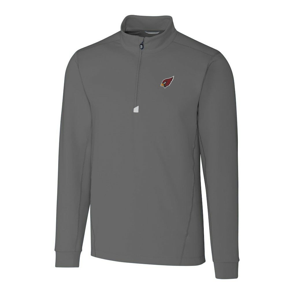 Arizona Cardinals Cutter & Buck Big & Tall Traverse Stretch Quarter-Zip Top Gray - NFL