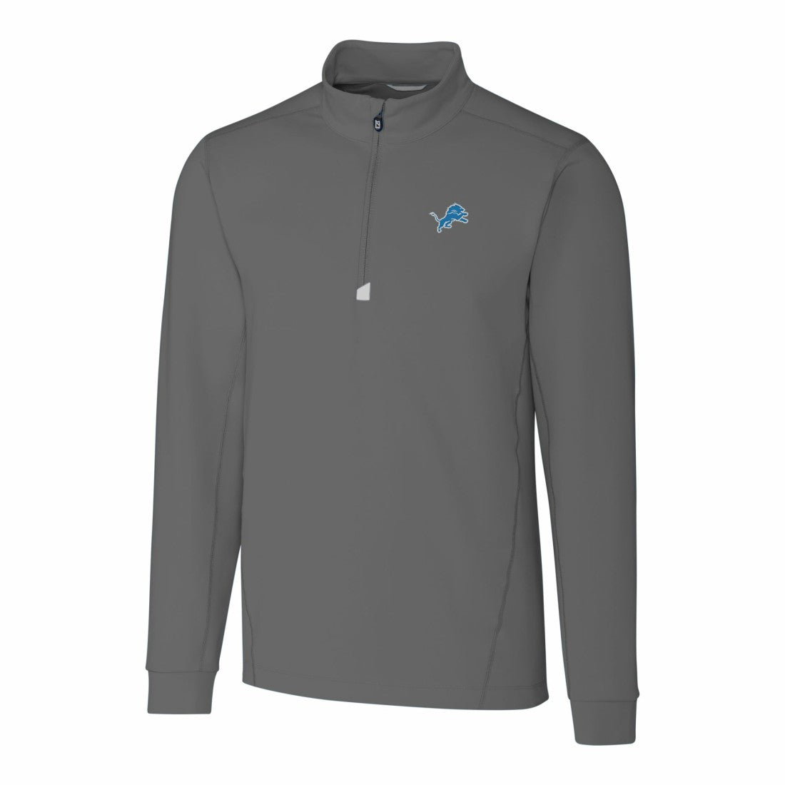Detroit Lions Cutter & Buck Big & Tall Traverse Stretch Quarter-Zip Top Gray - NFL
