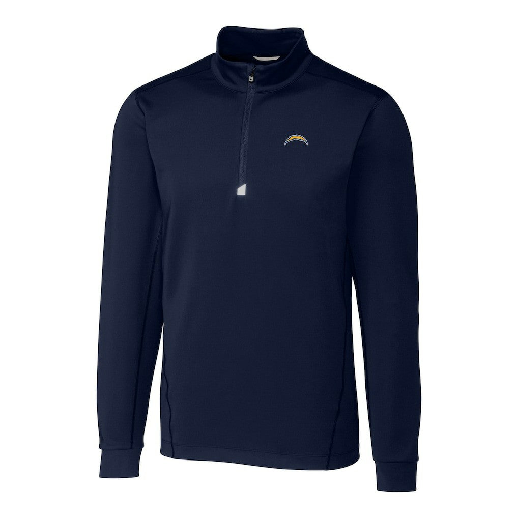 Los Angeles Chargers Cutter & Buck Big & Tall Traverse Stretch Quarter-Zip Top Navy - NFL