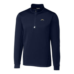 Los Angeles Chargers Cutter & Buck Big & Tall Traverse Stretch Quarter-Zip Top Navy - NFL