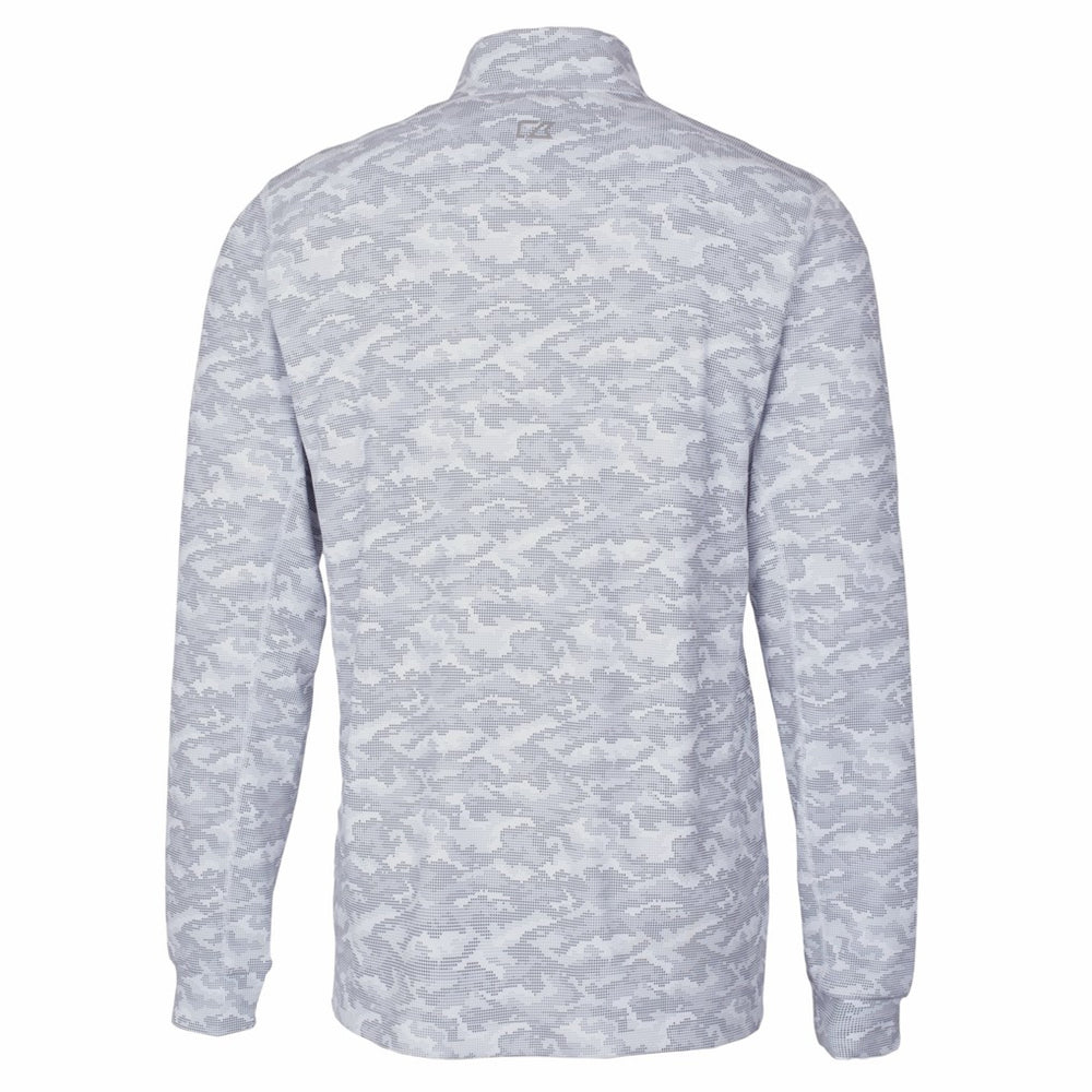 Pittsburgh Steelers Cutter & Buck Big & Tall Traverse Eco Camo Tri-Blend DryTec Quarter-Zip Jacket Charcoal - NFL
