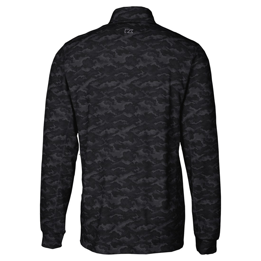 Tampa Bay Buccaneers Cutter & Buck Big & Tall Traverse Eco Camo Tri-Blend DryTec Quarter-Zip Jacket Black - NFL