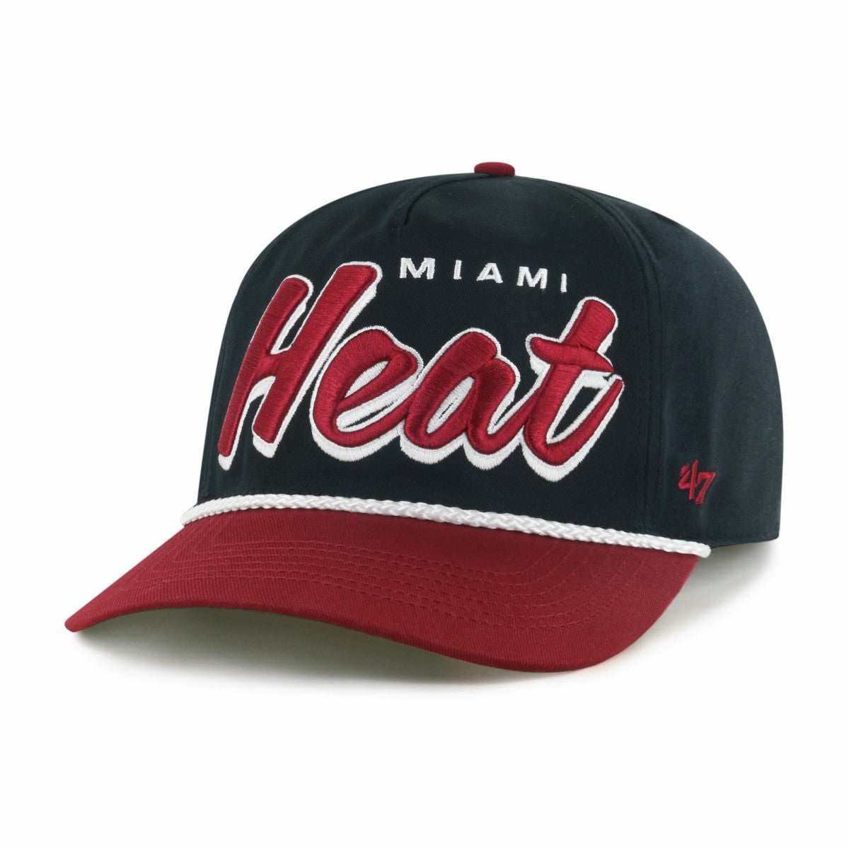 47 brand - Miami Heat '47 Dropshadow Rope Hitch Adjustable Hat - Black/Red